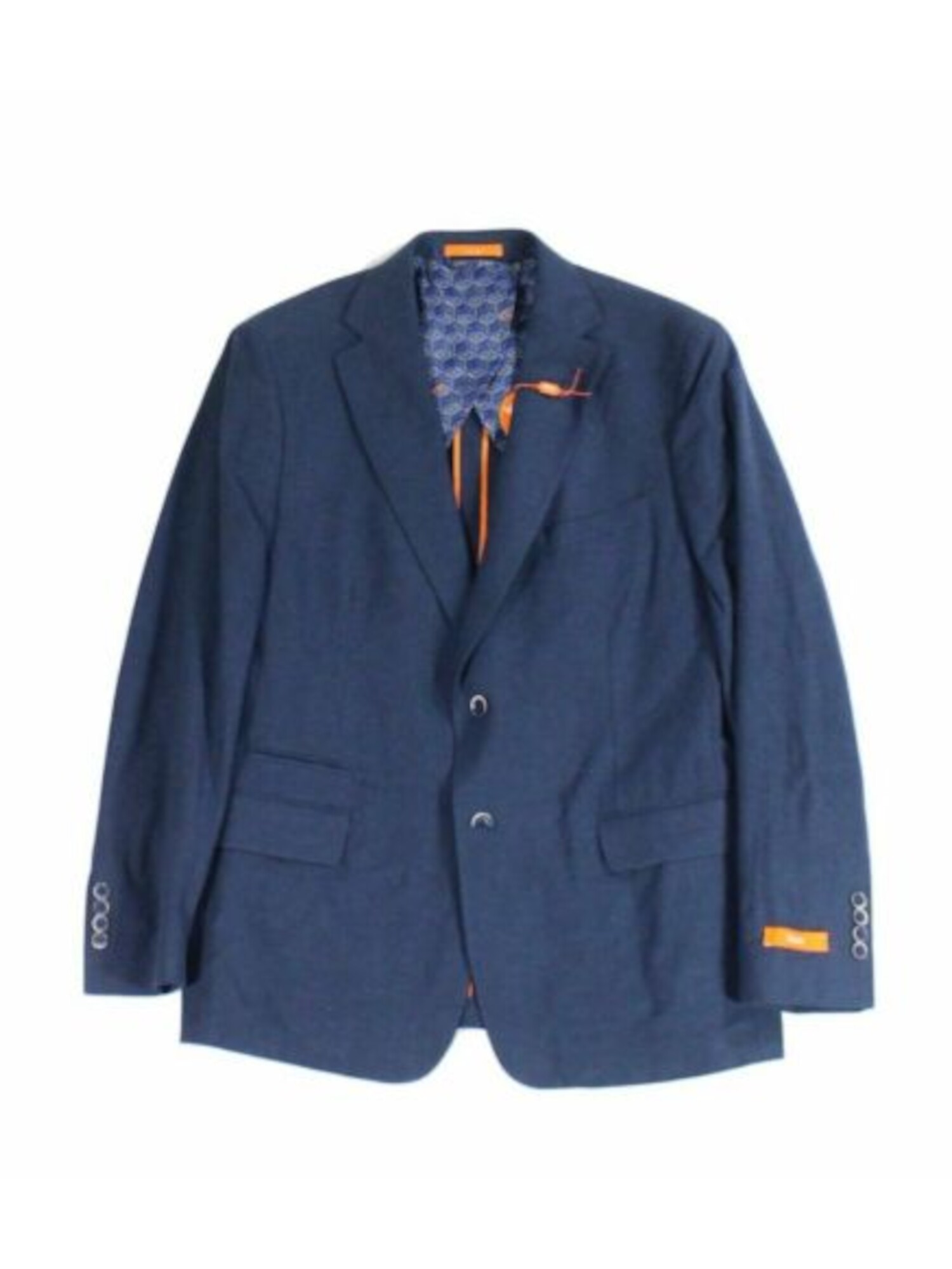 TALLIA ORANGE Mens Navy Single Breasted, Slim Fit Blazer M